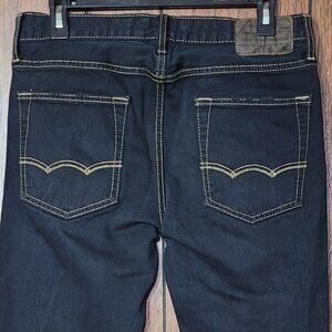 American Eagle Men's Black Denim Jeans Size 30 Original straight 100% Cotton